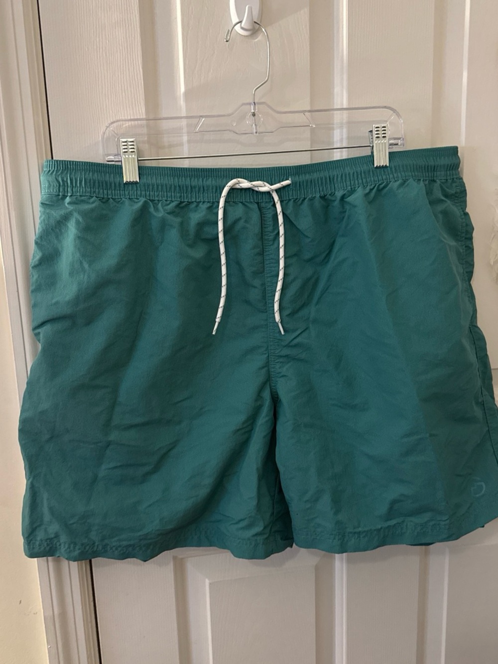 Magellan Outdoors Teal Drawstring Swim Trunks